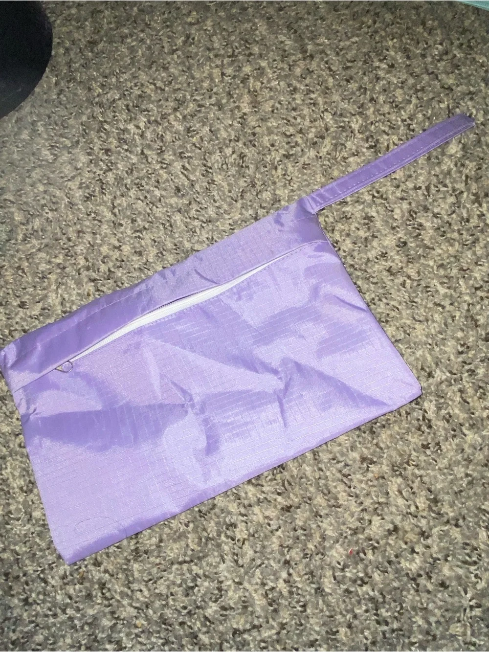 Purple rips top nylon zipper pouch